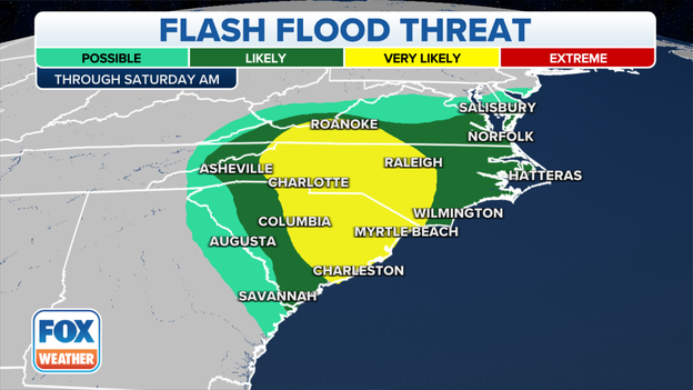 Widespread flash flooding expected in Carolinas as Hurricane Ian approaches