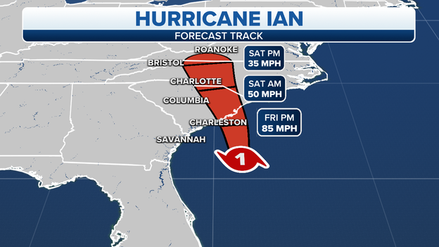 5 A.M. ADVISORY: Ian to bring life-threatening storm surge, high winds to coastal Carolinas Friday