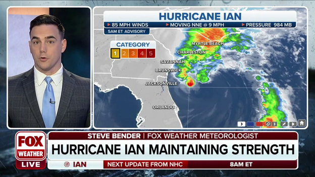 Hurricane Ian maintains strength as it nears landfall in South Carolina