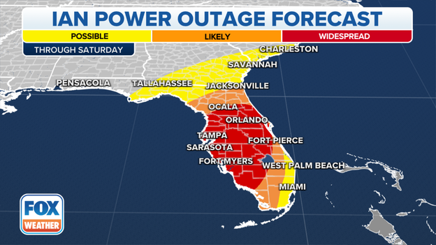 Widespread power outages expected as Hurricane Ian lashes Florida