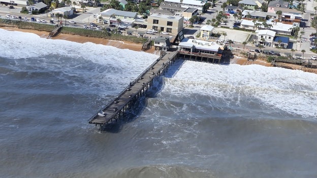 Section of Flagler County, Florida pier washed away