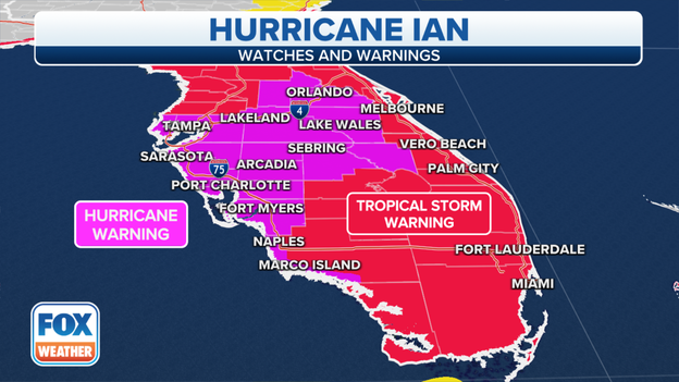 2 A.M. UPDATE: Hurricane Ian less than 100 miles away from Florida Peninsula