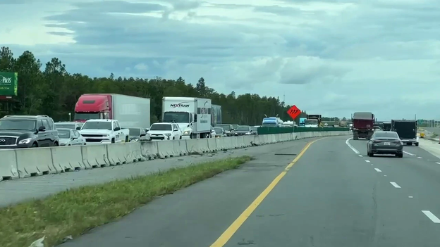 Traffic backed up for miles on I-4 outside Tampa