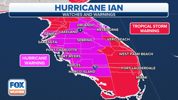 Hurricane Warnings expanded to Atlantic coast of Florida