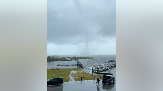 Waterspout spotted near Morehead City, N.C.