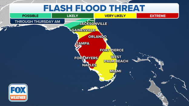 Flash flood threat ‘extreme’ in central Florida