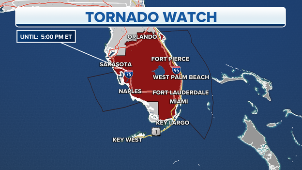 Tornado Watch in effect for millions in central, southern Florida
