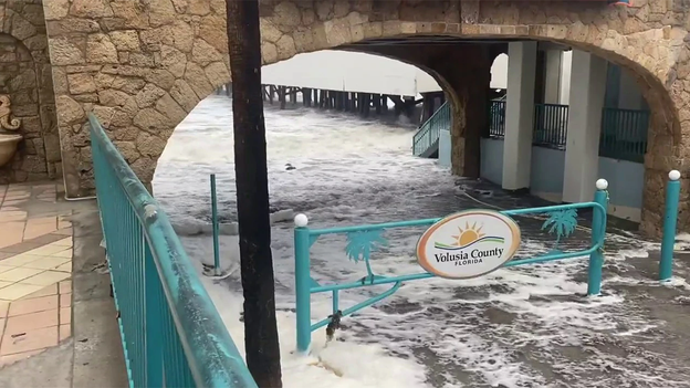 Watch: Water floods streets in Daytona Beach, Florida