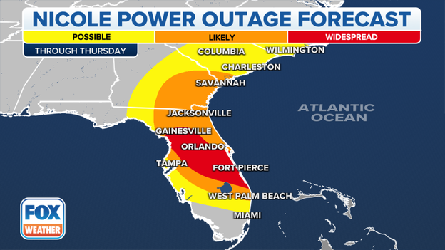 Power restoration underway as Nicole continues to slice through Florida