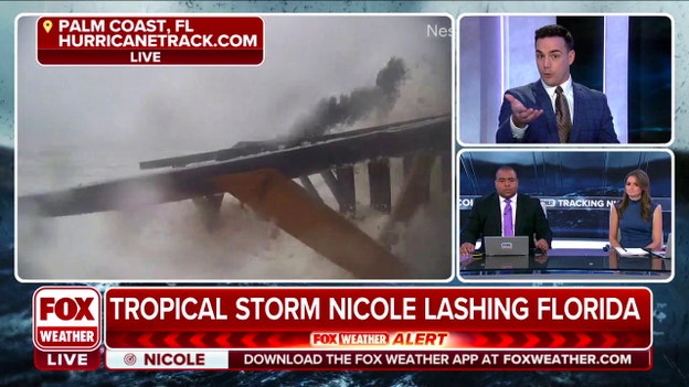 Watch: Pier collapses as Nicole lashes Palm Coast, Florida