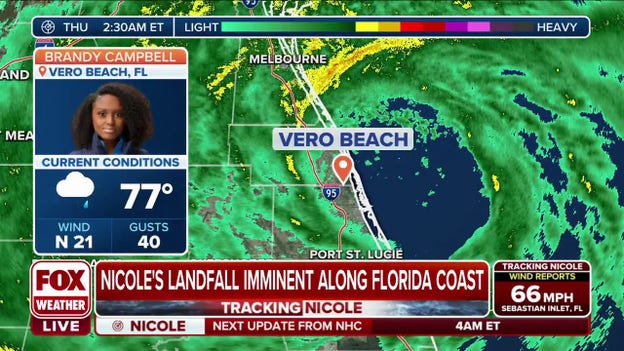 Watch: FOX Weather’s Brandy Campbell reports from inside Hurricane Nicole’s eye