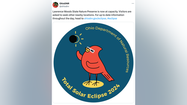 Ohio state parks reaching capacity for eclipse