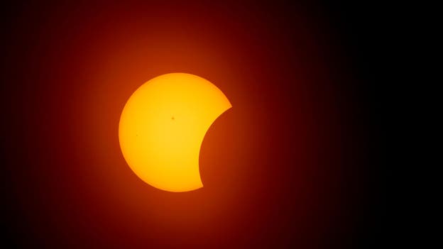Photo: Partial eclipse view from Fort Worth