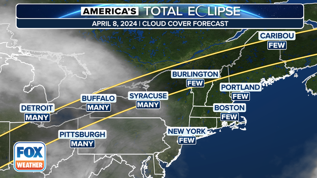 Northeast eclipse forecast looking good for Monday