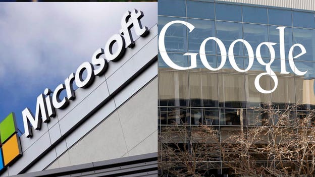 Microsoft boosts revenue forecast, Alphabet growth slows