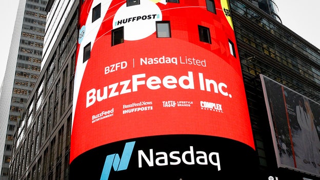 BuzzFeed is lower in Tuesday trading on its first quarter outlook.