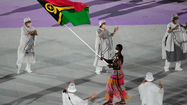 Vanuatu’s Riilio Rii steals hearts at Tokyo Olympics as he carries country's flag