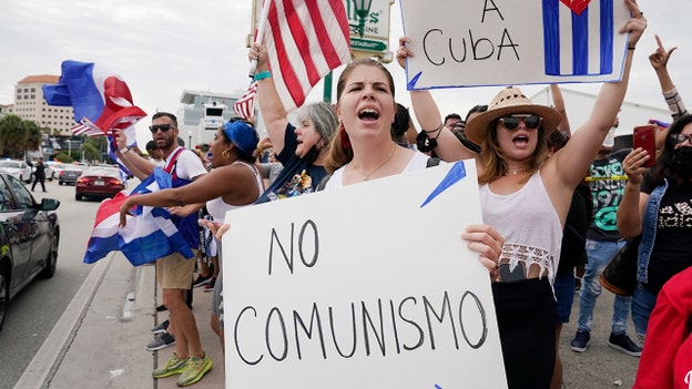 Demonstrations erupt across Florida in support of Cuban people, call for end of communist regime