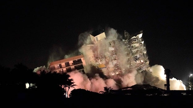 Surfside condo building’s standing portion brought down with explosives