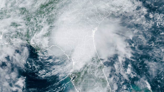 Tropical Storm Elsa moves inland, weakens over northern Florida