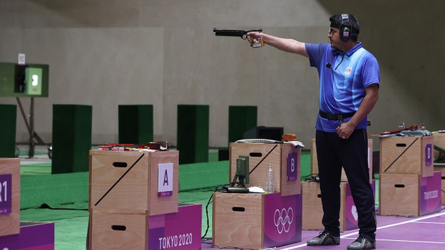 Iranian Javad Foroughi has won gold in the men's 10-meter air pistol final