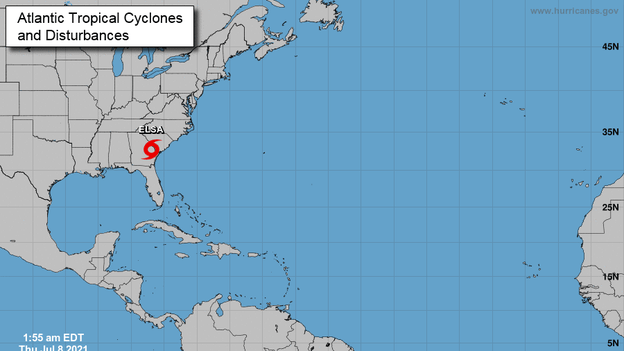Elsa continues to drench parts of Georgia, South Carolina; tornado touches down at base
