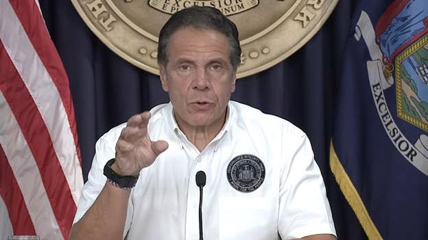 Cuomo snaps at reporter when confronted about his scandals at hurricane briefing