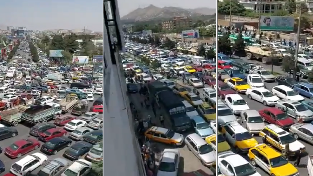 Traffic jams bring Kabul to a halt