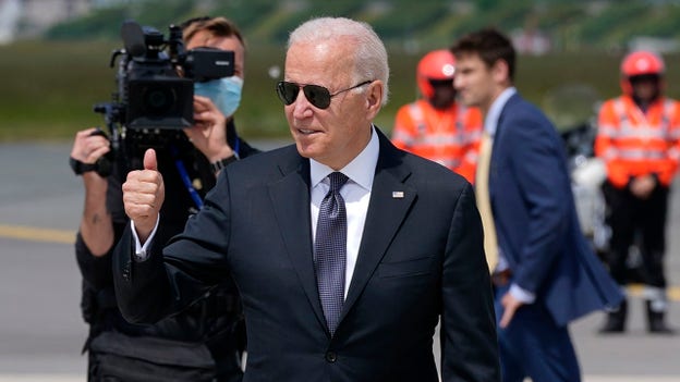 Biden slammed for appearing to look at his watch during memorial service for dead Marines