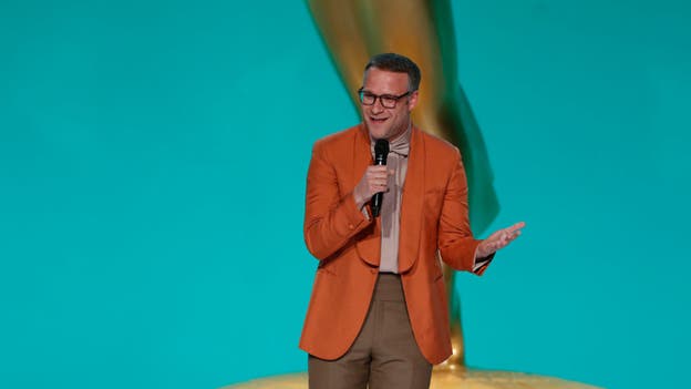 Presenter Seth Rogen jokes he wouldn’t have attended if he knew the Emmys weren't outside