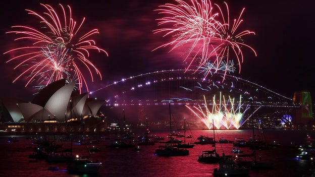 Fireworks erupt over Sydney Opera House in Australia