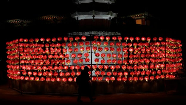 Lanterns on display in South Korea