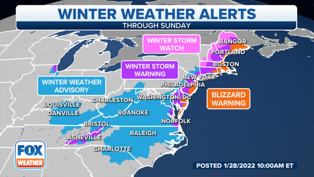 Blizzard Warning issued for 9.9 million Americans