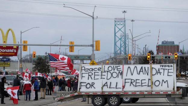 Ontario leader Doug Ford declares state of emergency over trucker protests