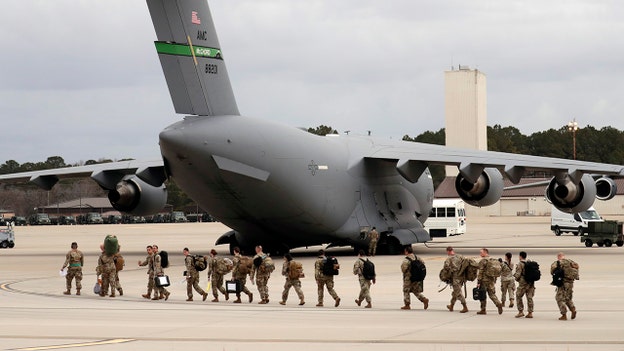 US troops leave Fort Bragg for Europe