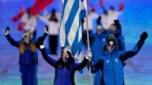 Olympic athletes start marching