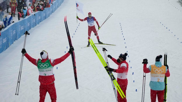 Russian ski team wins Olympic relay gold