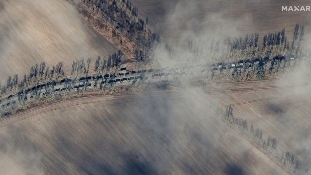Satellite images show Russian convoy headed for Kyiv