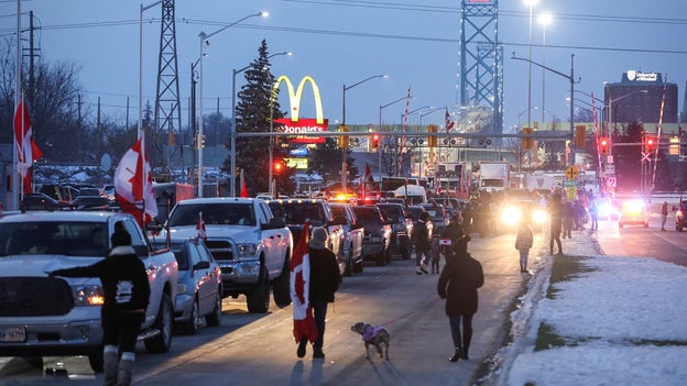 Canadian police make plea as Ambassador Bridge traffic nightmare continues