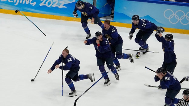 Finland beats Russian team earning country's first-ever gold in men's hockey