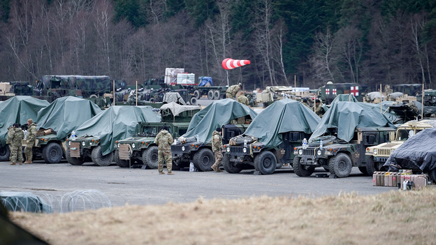 US Army forces assembling in Poland