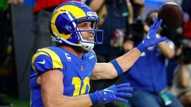 INGLEWOOD, CA - SEPTEMBER 18: Cooper Kupp #10 of the Rams during an NFL game  between the Atlanta Falcons and the Los Angeles Rams on September 18, 2022,  at SoFi Stadium in