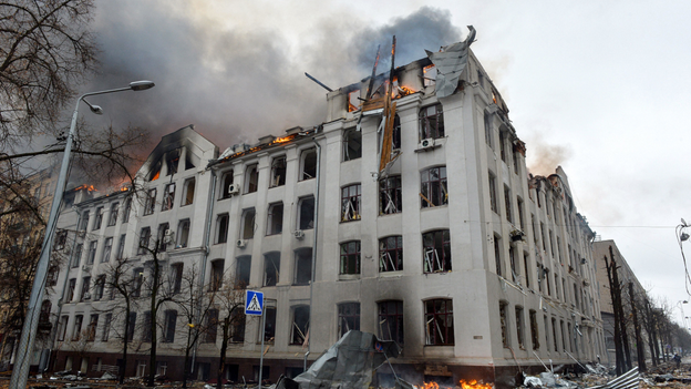 Russian military launches airstrikes on Kharkiv, Ukraine