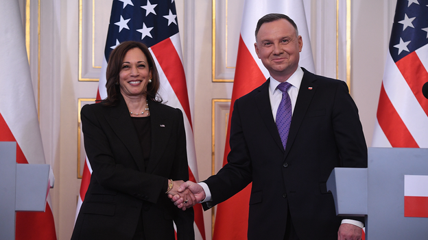 Harris, Poland president insist they are 'unified' after public disagreement on fighter jets