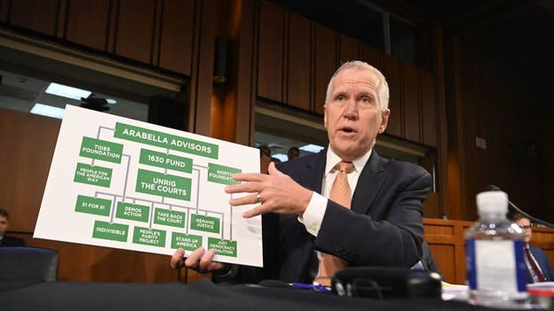 Tillis counters Whitehouse’s dark money criticism with chart of his own