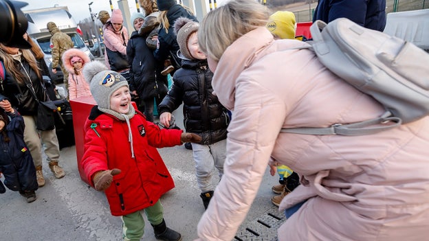 Ukraine's displaced children, caught up in Russia's attacks, reunited with moms in Poland