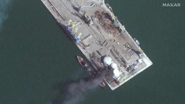 New images emerge of Russian ship Ukraine says it blew up