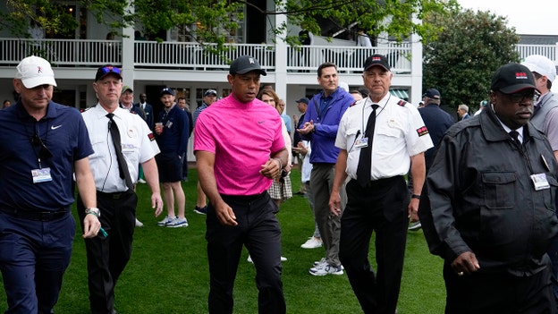 Tiger Woods hits Augusta