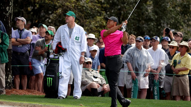 Tiger Woods tees off at Masters 2022