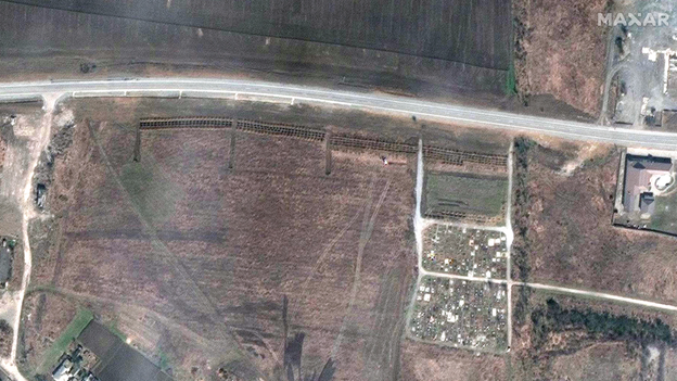 Satellite images reveal new mass graves at Ukrainian cemetery near Mariupol